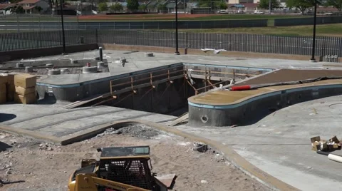 Pool Construction Stock Footage 40237433