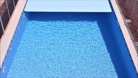 Pool cover closing Stock Footage 111334104