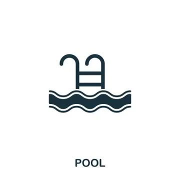 Pool creative icon. Simple element illustration. Pool concept symbol design from Illustrazione stock