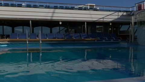 Pool on a Cruise Ship Stock Footage 347912202