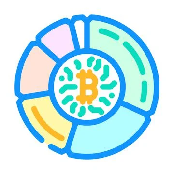 Pool cryptocurrency mining color icon vector illustration Stock Illustration