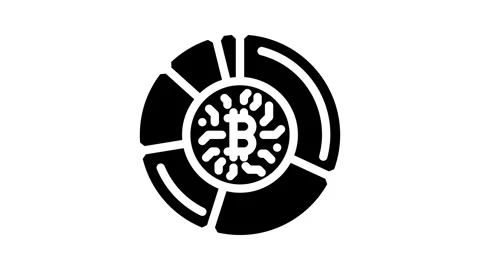 Pool cryptocurrency mining glyph icon animation Stock Footage 326737465