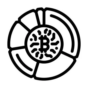 Pool cryptocurrency mining line icon vector illustration Stock Illustration