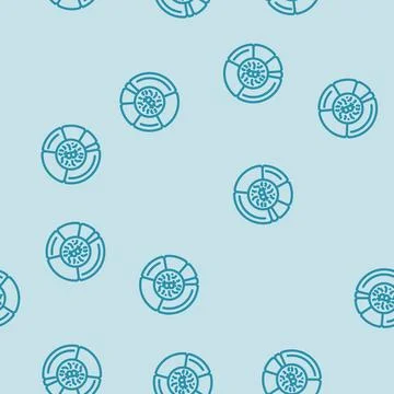 Pool cryptocurrency mining line vector seamless pattern Stock Illustration