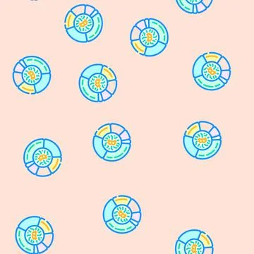 Pool cryptocurrency mining vector seamless pattern Illustrazione stock