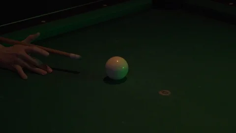POOL CUE BALL HIT Stock-Footage 101264934