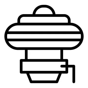 Pool device icon, outline style Illustrazione stock