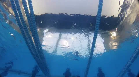 Pool diving Stock Footage 10772343