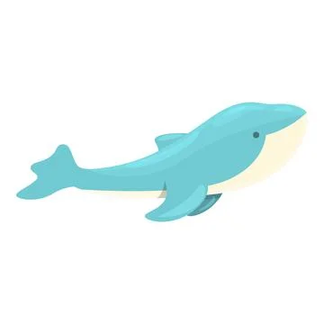 Pool dolphin icon cartoon vector. Aquarium show Stock Illustration