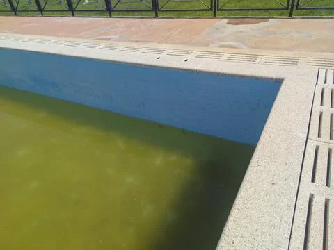 Pool dry cleaning process Stock Photos