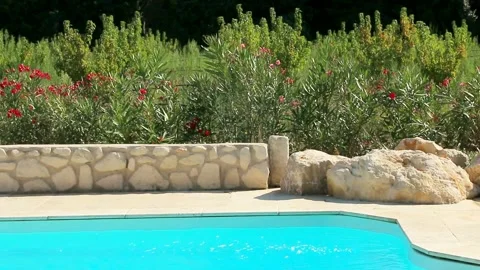 Pool edge stone. Stock Footage 135603430
