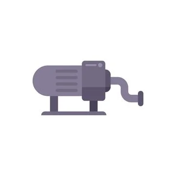 Pool engine pump icon flat vector. Water cleaning Stock Illustration
