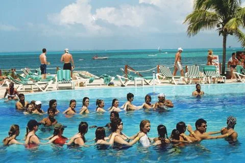 Pool exercises, Mexico Fotos de archivo