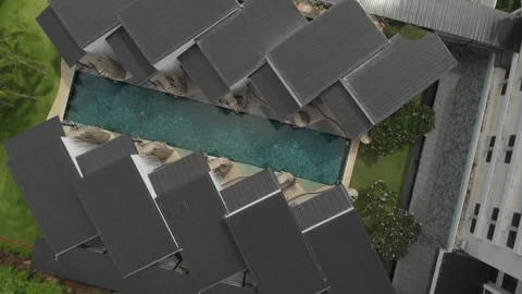 Pool filmed from drone Vidéo 260430556