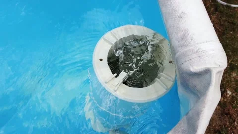 Pool filter - clean the pool water Stock Footage 156730021