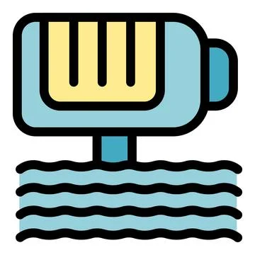 Pool filter cleaning swimming pool water, maintaining hygiene and purity Illustrazione stock