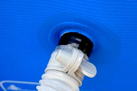 Pool filter hose connection Foto stock