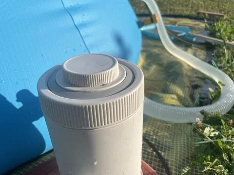 Pool filter pump cleaning water system Stock Photos