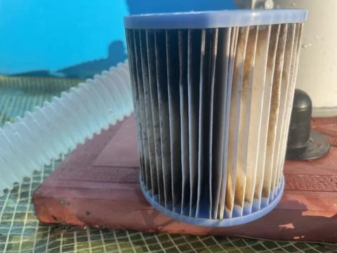 Pool filter pump cleaning water system Stock Photos