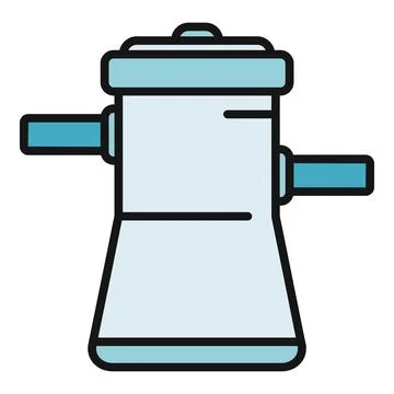 Pool filter system pump for water cleaning Stock Illustration