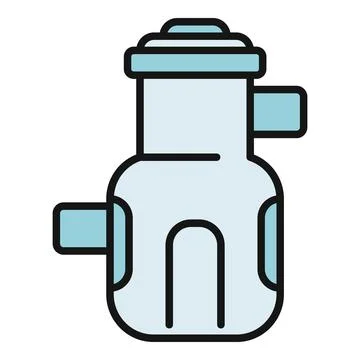 Pool filtration pump icon representing clean water system Stock Illustration