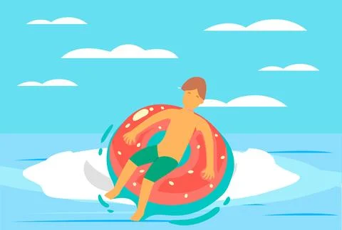 Pool Float Concept Illustration Illustrazione stock