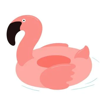 Pool float, flamingo float illustration 스톡 일러스트