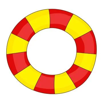 Pool float, ring float hand drawn illustration Illustrazione stock