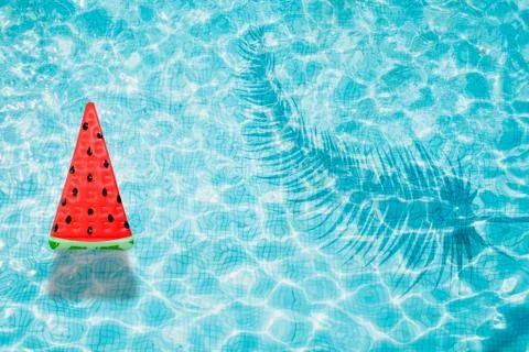 Pool float, ring floating in a refreshing swimming pool Stock Photos