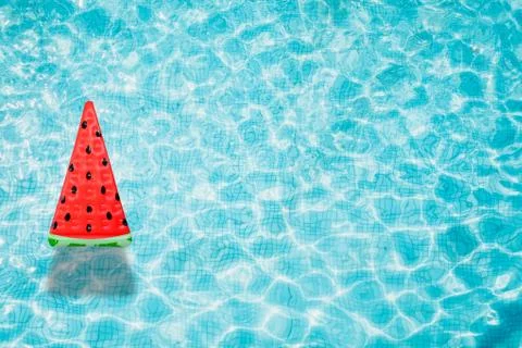 Pool float, ring floating in a refreshing swimming pool Stock Photos