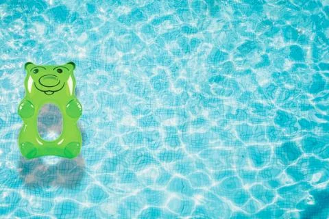 Pool float, ring floating in a refreshing swimming pool Stock Photos
