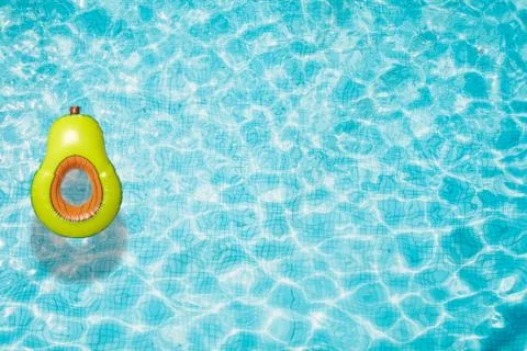 Pool float, ring floating in a refreshing swimming pool Stock Photos