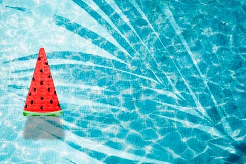 Pool float, ring floating in a refreshing swimming pool Stock Photos