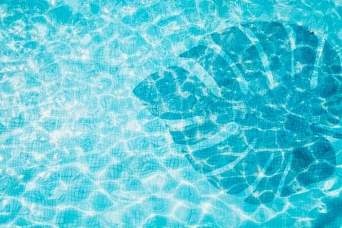 Pool float, ring floating in a refreshing swimming pool Stock Photos