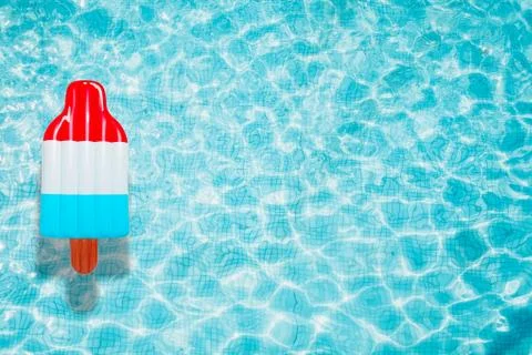 Pool float, ring floating in a refreshing swimming pool Stock Photos