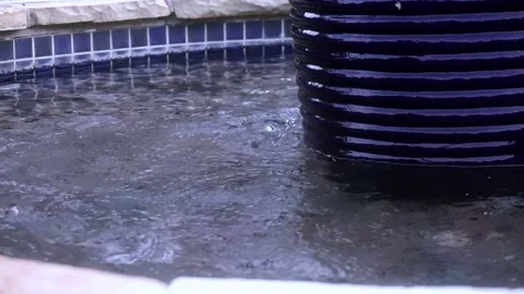 Pool Fountain Closeup Stockbeeldmateriaal 79606873