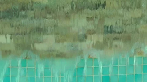 Pool Fountain-Waterfall Stock Footage 51626857