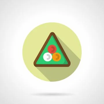 Pool game accessory flat round vector icon 스톡 일러스트
