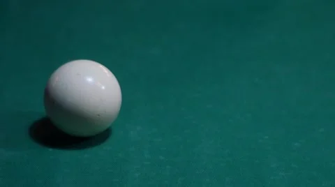 Pool Game - Ball Potted in Corner Pocket Stock Footage 64092242