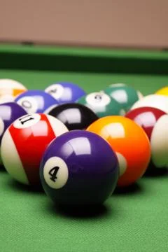 Pool game, billard Stock Photos