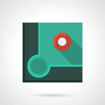 Pool game flat color vector icon 스톡 일러스트