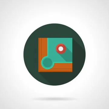 Pool game flat round vector icon 스톡 일러스트