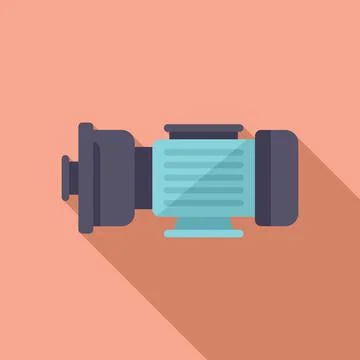 Pool generator icon flat vector. Pump maintenance 스톡 일러스트
