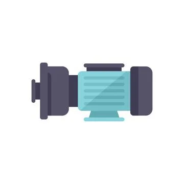 Pool generator icon flat vector. Pump maintenance Stock Illustration