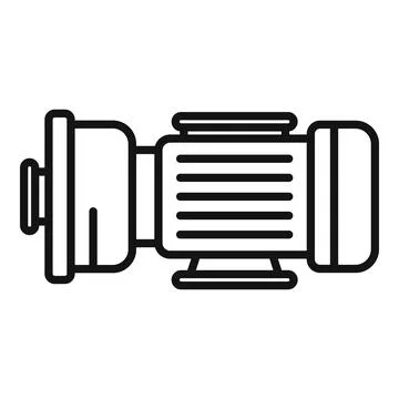 Pool generator icon outline . Pump maintenance Illustrazione stock