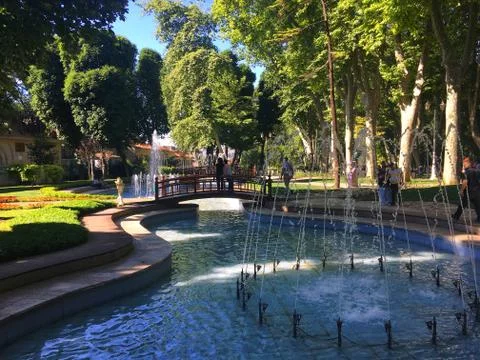 Pool at The Gulhane Park. Stock-Fotos