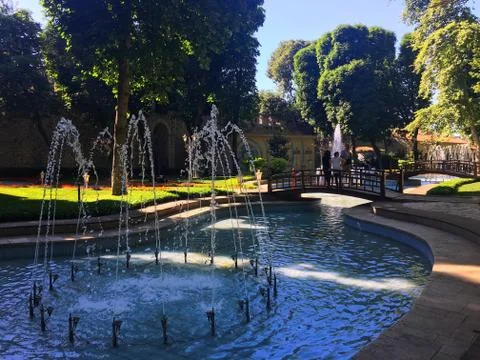 Pool at The Gulhane Park. Stock Photos