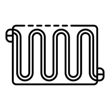 Pool heating icon, outline style Stock Illustration