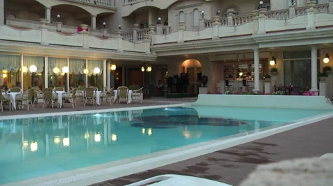 Pool in Hotel. Stock Footage 30442504