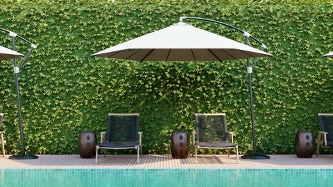 Pool in hotel Stock Footage 225658846